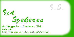 vid szekeres business card